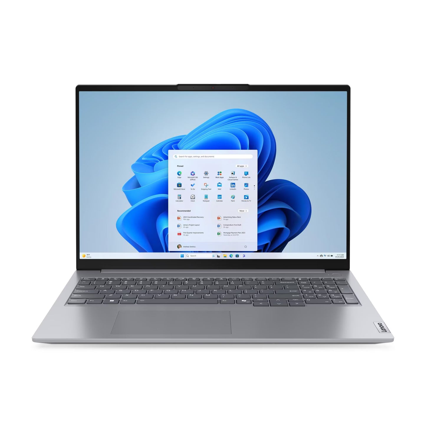 Lenovo ThinkBook 16 G7 ARP, 16", Ryzen 5 7535HS, Radeon 660M, 32GB, 512GB SSD, Win 11 Pro, Arctic Grey
