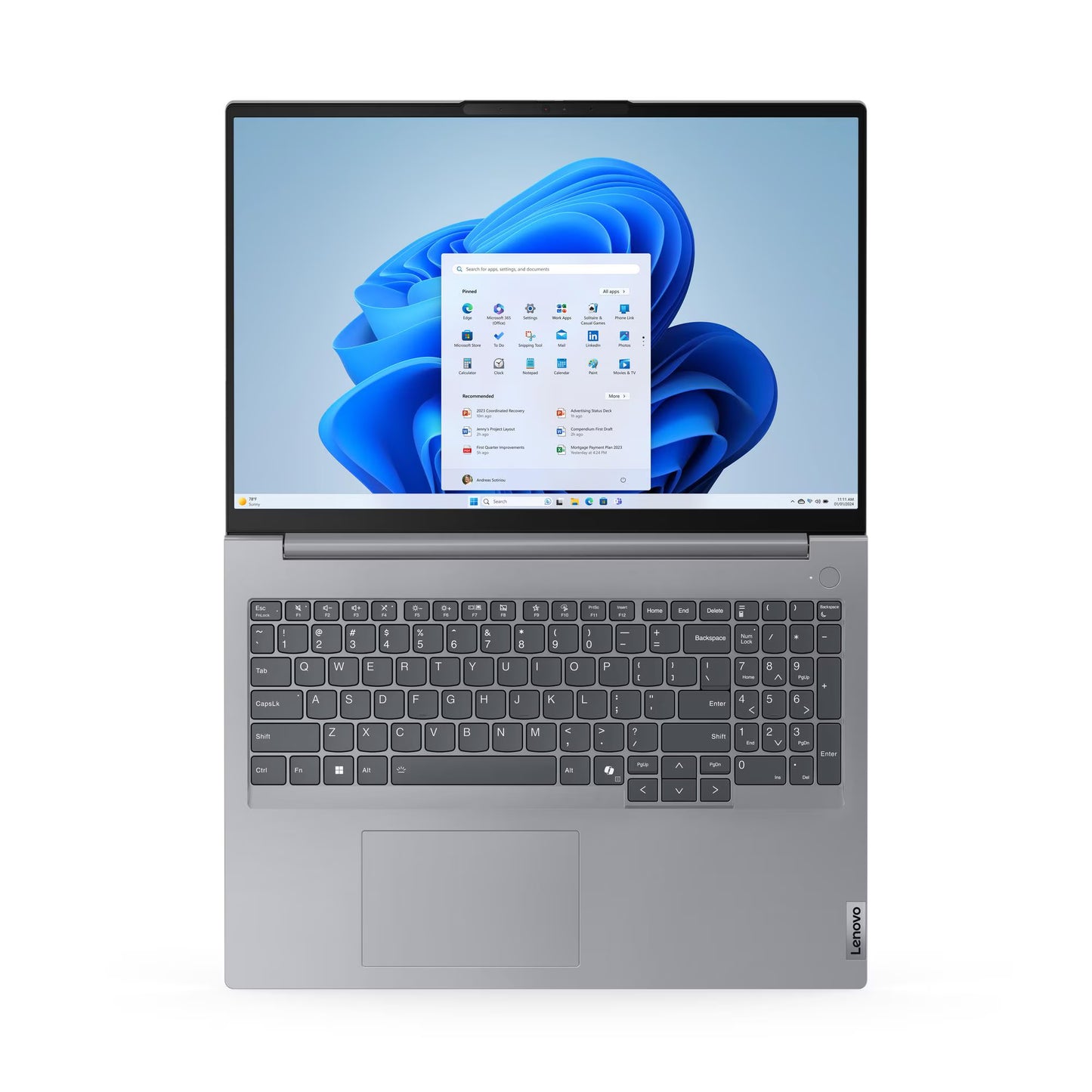 Lenovo ThinkBook 16 G7 ARP, 16", Ryzen 5 7535HS, Radeon 660M, 32GB, 512GB SSD, Win 11 Pro, Arctic Grey